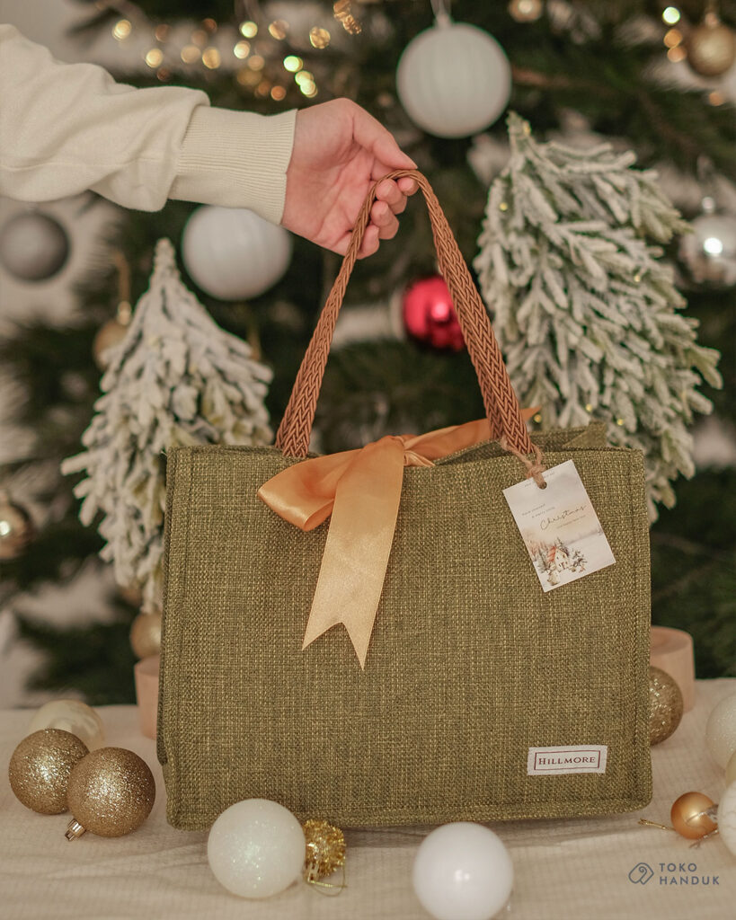 ribbon canvas bag / NATURAL